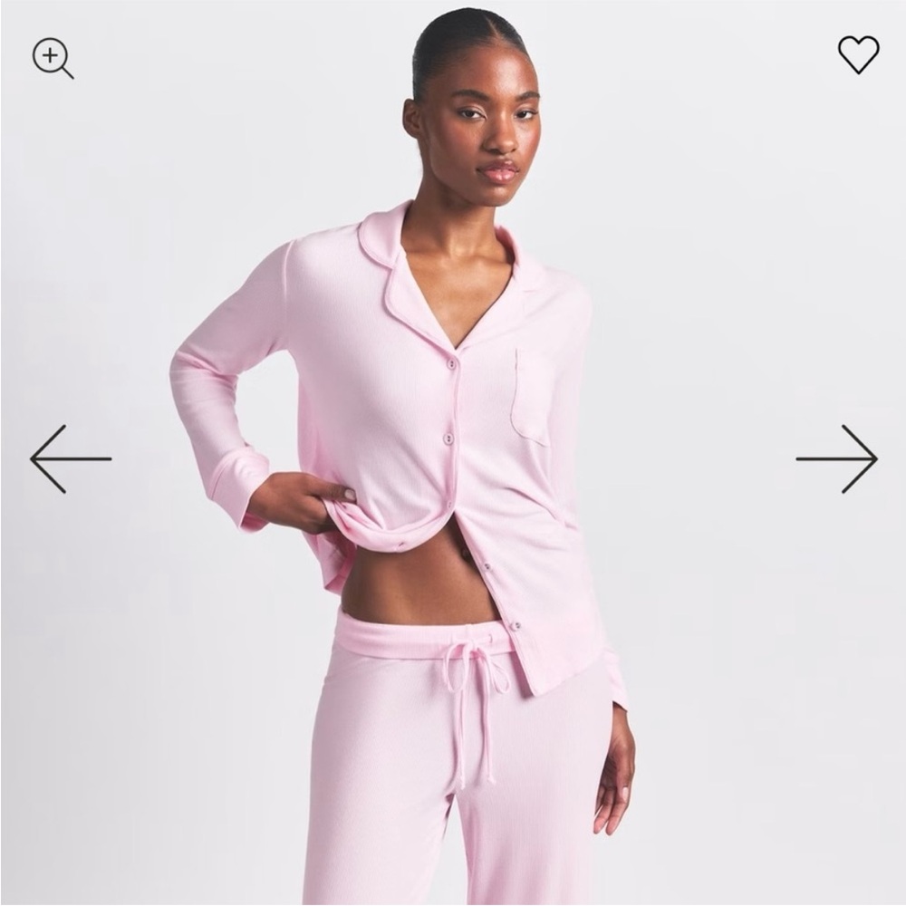 Skims Light Pink Pajama Set